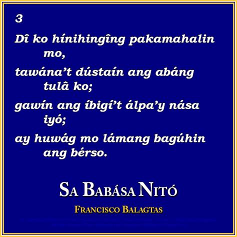 francisco balagtas quotes|Francisco Balagtas Poems .